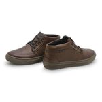 Sapatênis Casual Masculino Connect em Couro - Browm