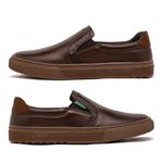 Slip On Iate Masculino Connect em Couro - Café