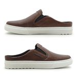 Mule Masculino Connect em Couro - Brown