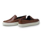 Slip On Masculino Connect em Couro - Brown