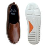 Slip On Masculino Connect em Couro - Brown