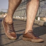 Sapatenis Casual Laroche Connect em Couro - Chocolate
