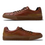 Sapatenis Casual Connect em Couro - Brown