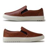 Slip On Yate Masculino Connect em Couro - Brown