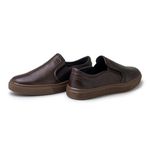 Slip On Yate Masculino Connect em Couro - Café