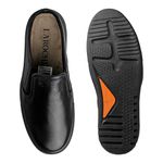Mule Masculino Connect em Couro - Preto