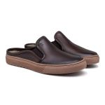 Mule Masculino Connect em Couro - Café