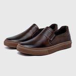 Slip On Masculino Laroche Connect em Couro - Café