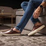 Mule Masculino Laroche Connect em Couro - Café