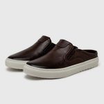 Mule Masculino Laroche Connect em Couro - Café