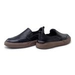 Slip On Yate Masculino Dublin em Couro - Preto