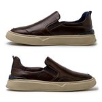 Slip On Yate Masculino Dublin em Couro - Marrom