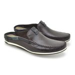 Mule Masculino Dumont em Couro - Café