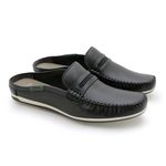 Mule Masculino Dumont em Couro - Preto