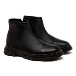 Bota Chelsea Everest em Couro - Preto