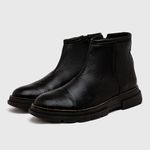 Bota Chelsea Everest em Couro - Preto