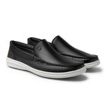 Mocassim Ferrara em Couro - Preto