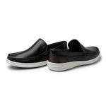 Mocassim Ferrara em Couro - Preto