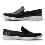 Mocassim Ferrara em Couro - Preto