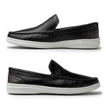 Mocassim Masculino Ferrara em Couro - Preto