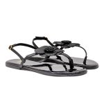 Sandalia Laroche Hellen Flor em Couro - Preto