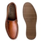 Mocassim Loafer Florença em Couro - Pinhão
