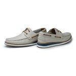 Mocassim Dockside Florença em Couro Floater - Off White