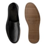Mocassim Loafer Florença em Couro Floater - Preto