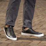 Sapatenis Masculino Golden em Couro - Preto