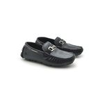 Mocassim Bali Infantil de Couro - Preto/Silver