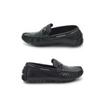 Mocassim Bali Infantil de Couro - Preto/Silver