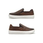 Slip On Yate Infantil Stratus em Couro - Chocolate/Whisky 