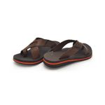 Chinelo Infantil Toledo em Couro - Mel/Café