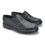 Sapato Comfort Lisboa em Couro - Preto