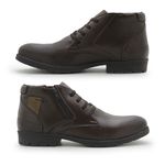 Bota Saara Masculina em Couro Legítimo - Café