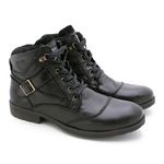 Bota Saara em Couro - Preto