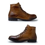 Bota Saara Retro em Couro - Marrom