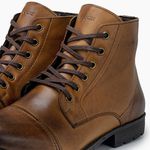 Bota Saara Retro em Couro - Marrom
