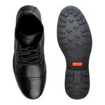 Bota Saara Retro em Couro - Preto