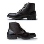 Bota Saara Retro em Couro - Café