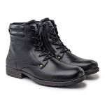 Bota Saara em Couro - Preto