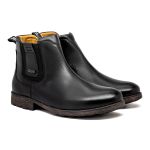Bota Chelsea Saara em Couro - Preto