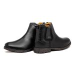Bota Chelsea Saara em Couro - Preto