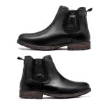 Bota Chelsea Saara em Couro - Preto
