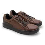 Sapatenis Casual Masculino Stratus em Couro Marrom