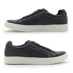 Sapatenis em Couro Casual Masculino Stratus - Azul Marinho