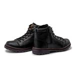 Bota Vacanza em Couro - Cromo Preto E L