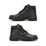 Bota Vacanza em couro- Preto