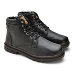 Bota Vacanza em Couro - Preto