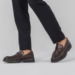 Mocassim Loafer Masculino Londres em Couro - Café